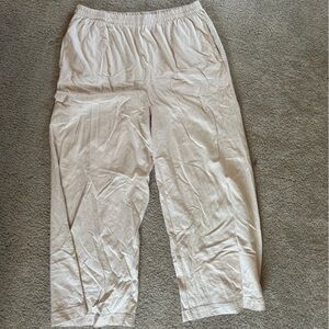 Z Supply Light Beige Elastic Waist Casual Pants
